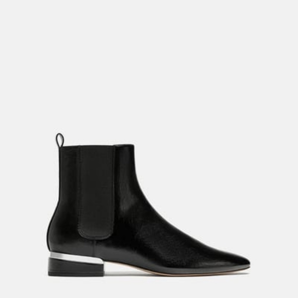 ZARA Flat Ankle Boots Size 10 * New with Tags *